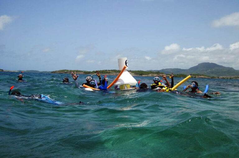 Sortie pédagogique sur le sentier sous-marin des îlets du François ©Carbet des Sciences