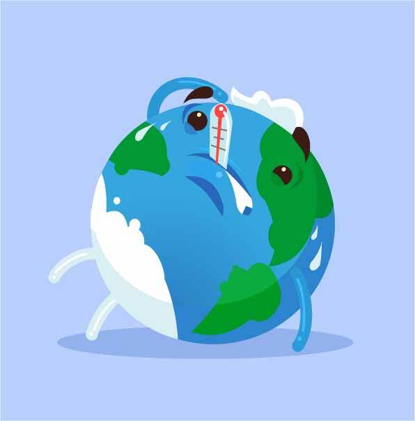Illustration planète réchauffement climatique